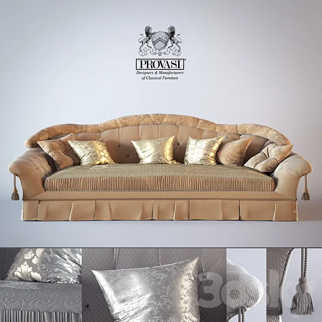 Sofa Savoy Provasi PR1101 3D Model Sofa Savoy Provasi PR1101 3D Model