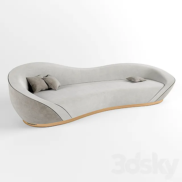 Sofa seat crave gray 2013 vray-corona 3DModel