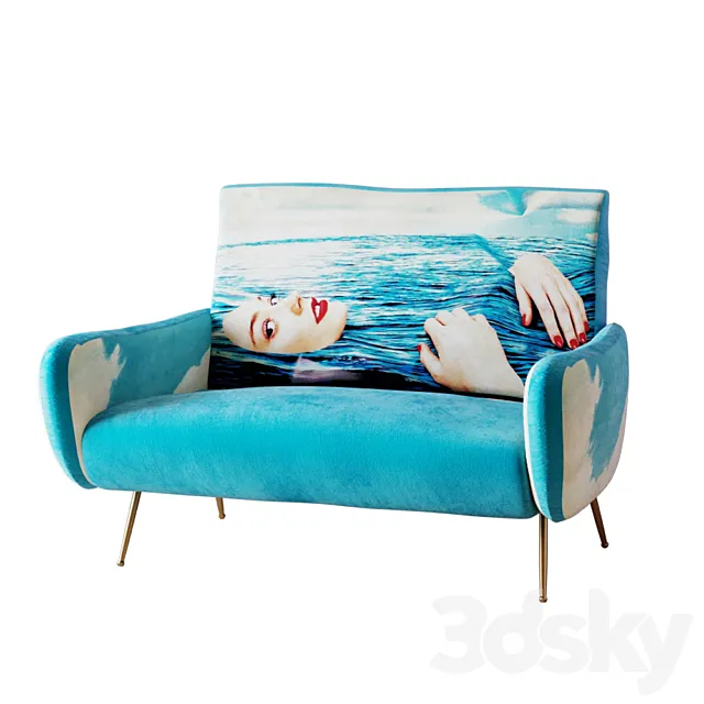 Sofa Seletti Sofa Two Seater Sea Girl 3D Model