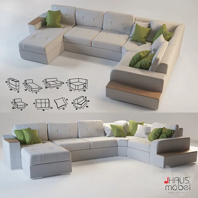 Sofa Sheridans 3DModel Sofa Sheridans 3DModel