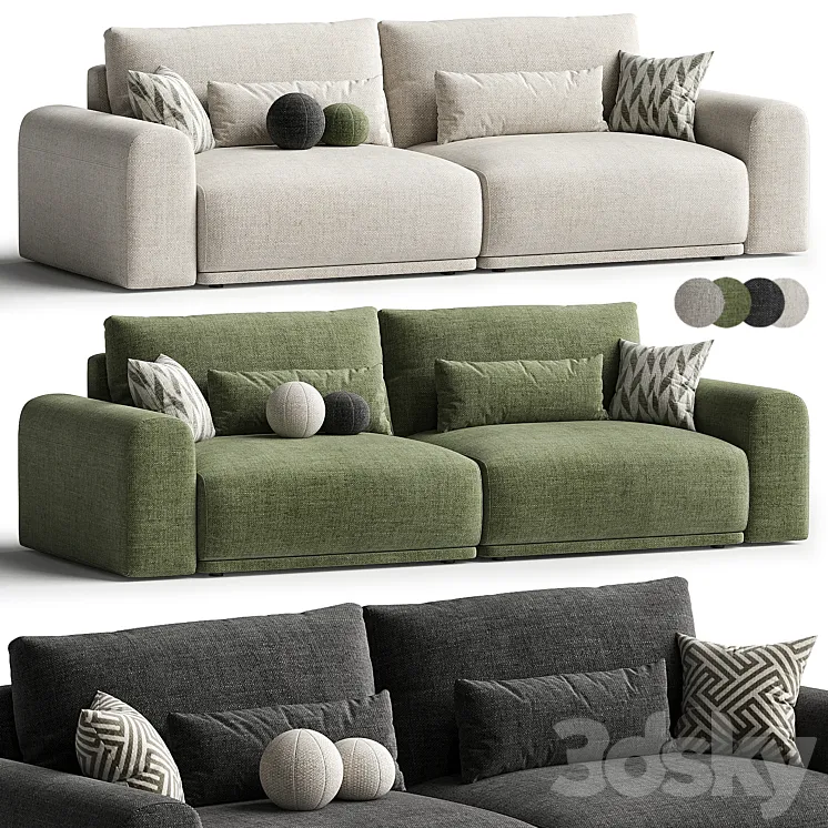 Sofa Straight Grail 3D Model Free Download