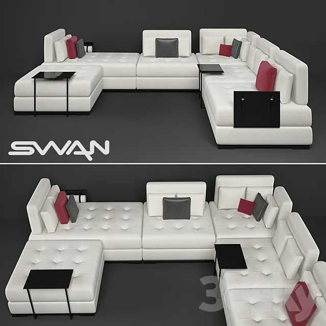 Sofa Swan Italia Hemingway 3DModel Sofa Swan Italia Hemingway 3DModel