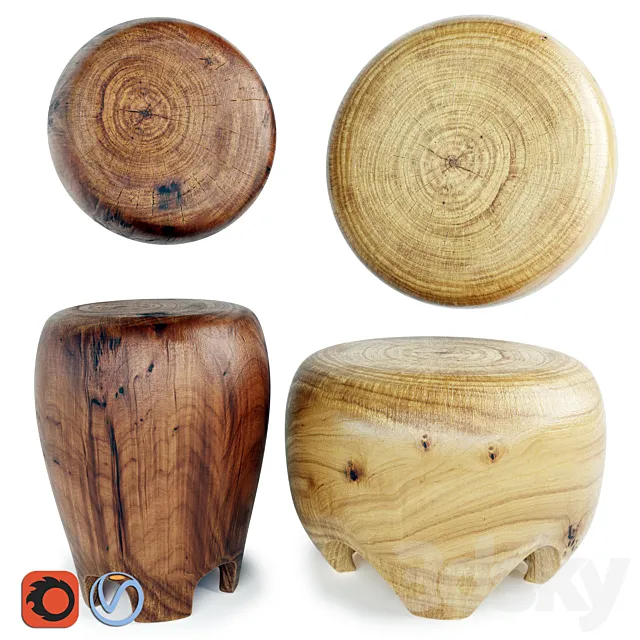 Sofa table made of solid wood Jorkins Swar 3D Model Sofa table made of solid wood Jorkins Swar 3D Model