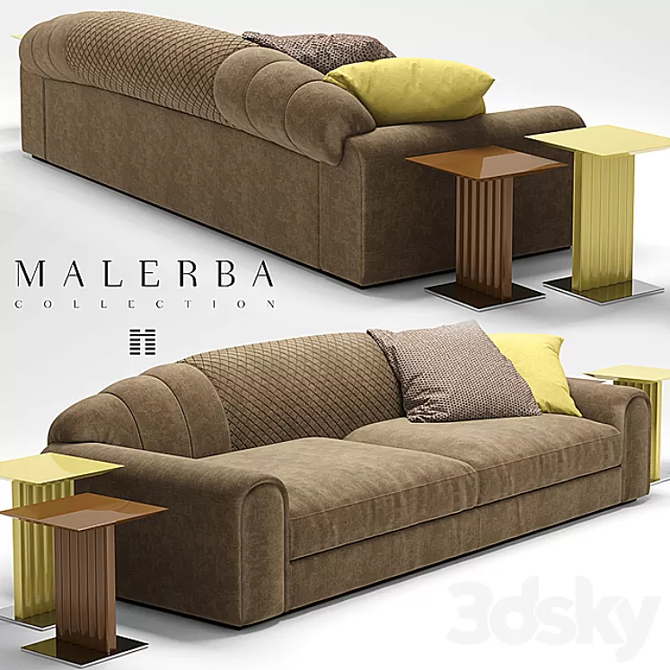 Sofa tables and picture malerba 3D Model