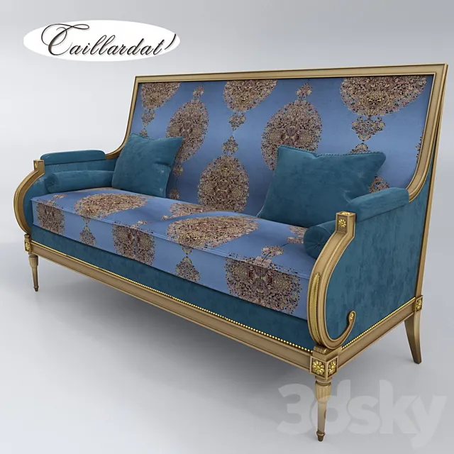 Sofa Taillardat Etienne LXVI 2 posti 3D Model Sofa Taillardat Etienne LXVI 2 posti 3D Model