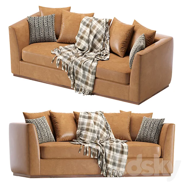 Sofa Taylor Leather Eichholtz 3D Model Sofa Taylor Leather Eichholtz 3D Model