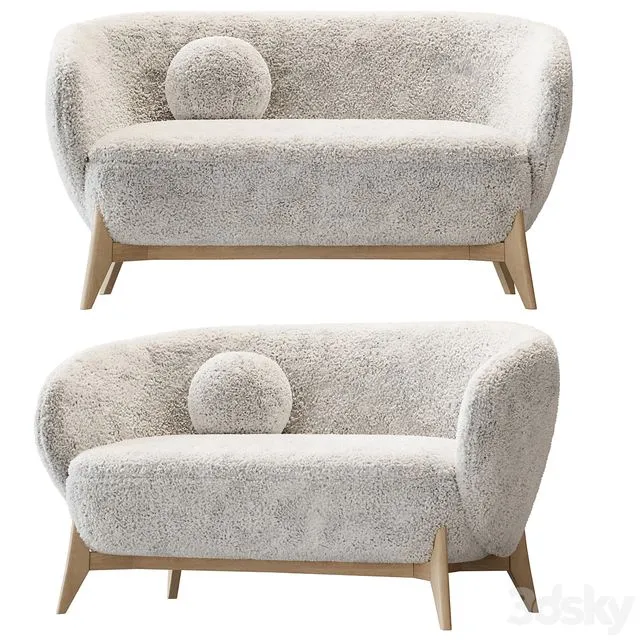 Sofa Tilar Cozy White 3D Model Sofa Tilar Cozy White 3D Model