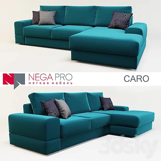 Sofa trehmesny CARO _ O’PRIME. 3D Model Sofa trehmesny CARO _ O’PRIME. 3D Model