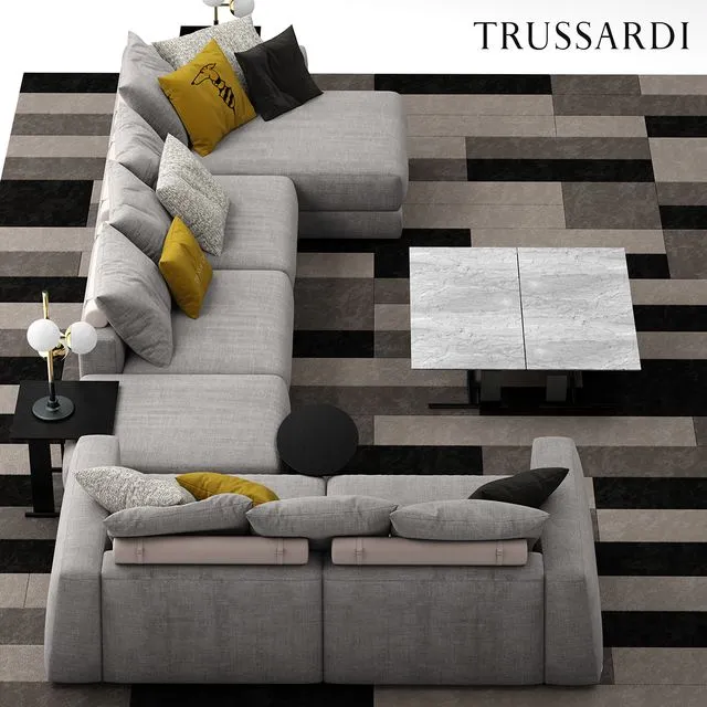 Sofa trussardi Liam Sofa 3D Model Sofa trussardi Liam Sofa 3D Model