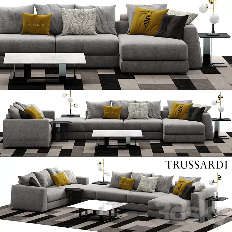 Sofa trussardi Liam Sofa 3D Model Sofa trussardi Liam Sofa 3D Model