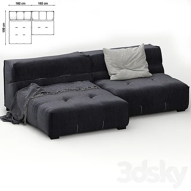 Sofa Tufty-Too 3D Model Sofa Tufty-Too 3D Model