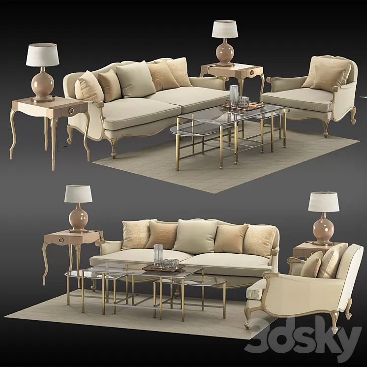 Sofa UPH-SOFCAV-11J 3D Model Sofa UPH-SOFCAV-11J 3D Model