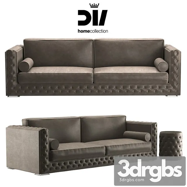 Sofa velvet Dv Homecollection 2 3D Model Download Sofa velvet Dv Homecollection 2 3D Model Download