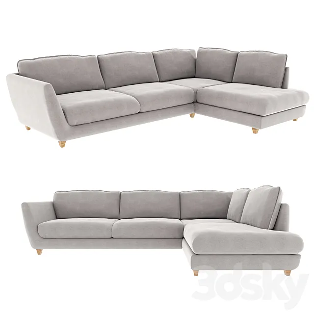 Sofa Viktoria Corner Dark Gray 3DModel Sofa Viktoria Corner Dark Gray 3DModel