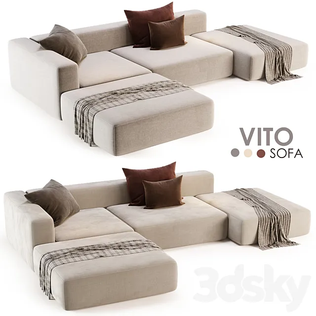 Sofa Vito by Tuo Divano 3DModel Sofa Vito by Tuo Divano 3DModel