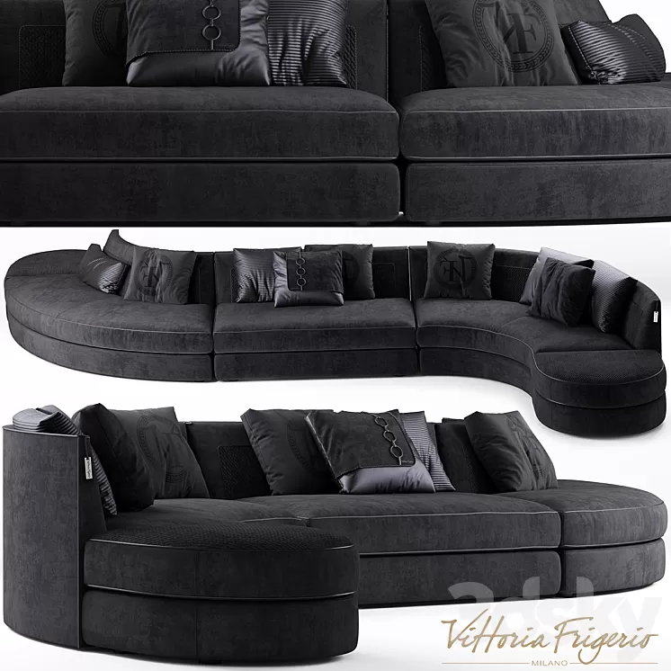 Sofa vittoria frigerio Borromeo 3D Model