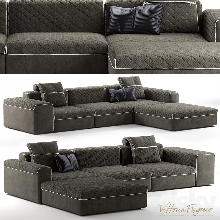 Sofa vittoriafrigerio Sforza 3D Model