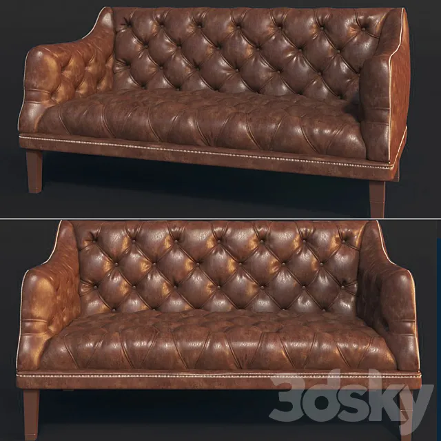 Sofa with buttons 3D Model