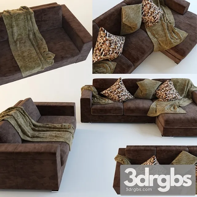 Sofa with cushions 2 3D Model Download Sofa with cushions 2 3D Model Download