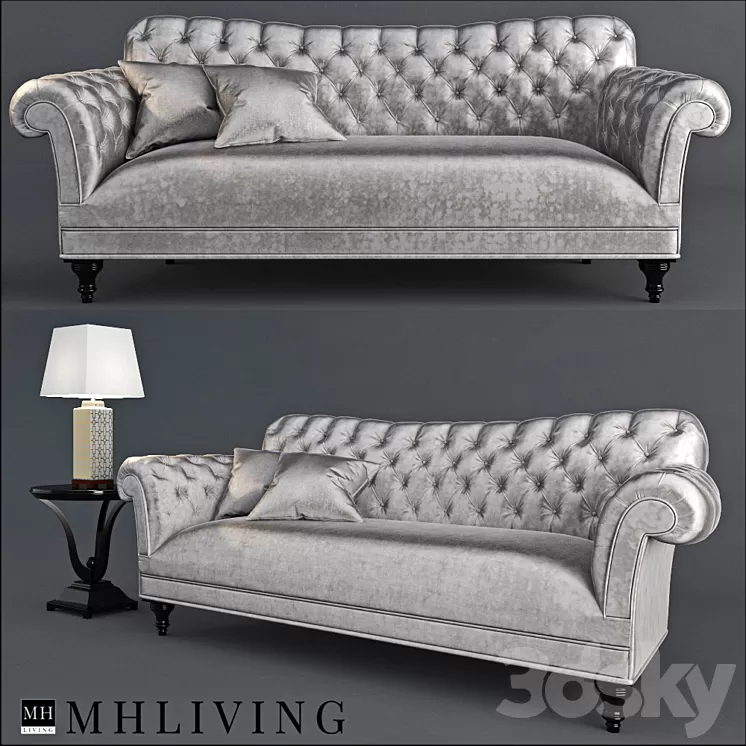 Sofa with lamp and table MHLIVING 3D Model Sofa with lamp and table MHLIVING 3D Model