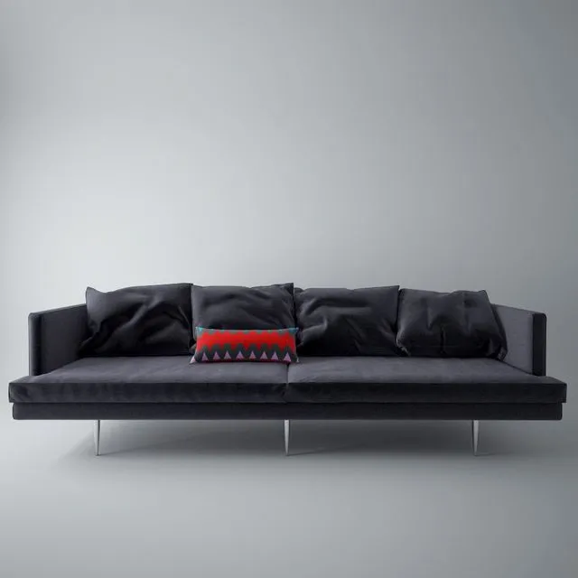 Sofa with pillows 3D Model Sofa with pillows 3D Model
