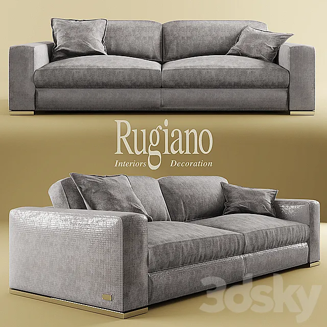sofa with textures 3D Model