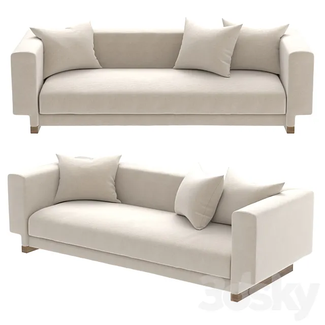 Sofa with wooden internal structure 3D Model Sofa with wooden internal structure 3D Model