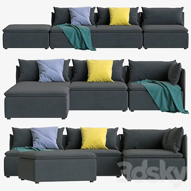 Sofa_Made_Victor (full set) 3D Model