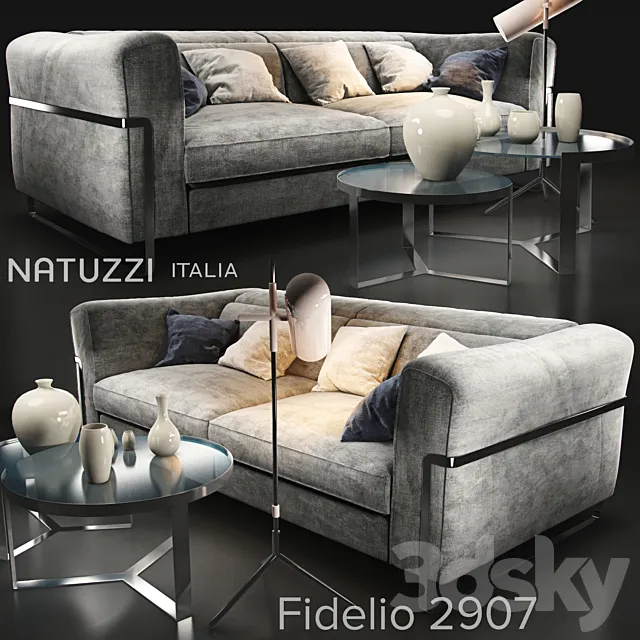 Sofa_natuzzi_fidelio 2907 3D Model