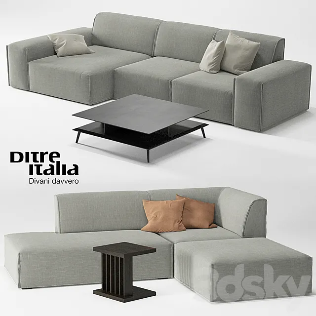 Sofas and armchair Ditre Italia MONOLITH 3D Model Sofas and armchair Ditre Italia MONOLITH 3D Model