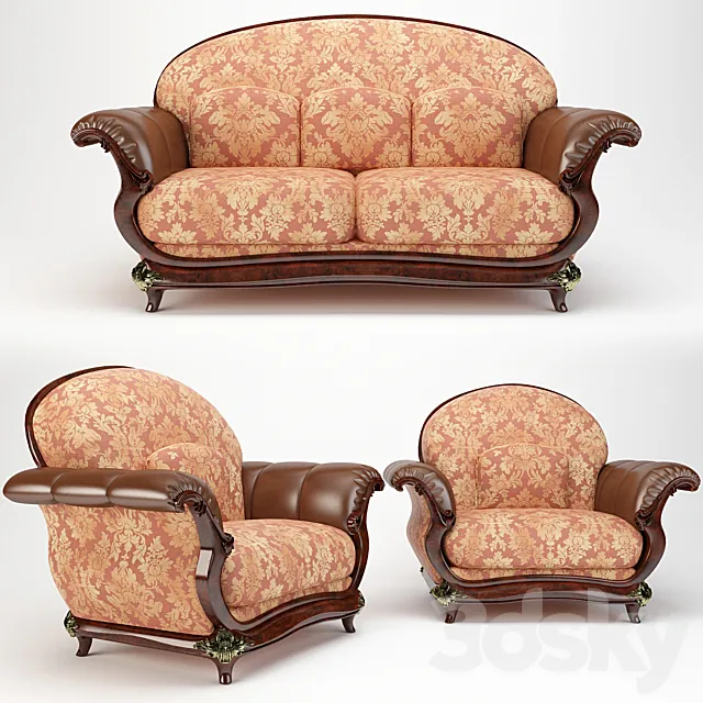 Sofas and Armchairs 3DModel Sofas and Armchairs 3DModel