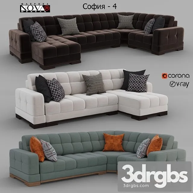 Sofas sofia – 4 factory novaya furniture 2 3D Model Download Sofas sofia – 4 factory novaya furniture 2 3D Model Download