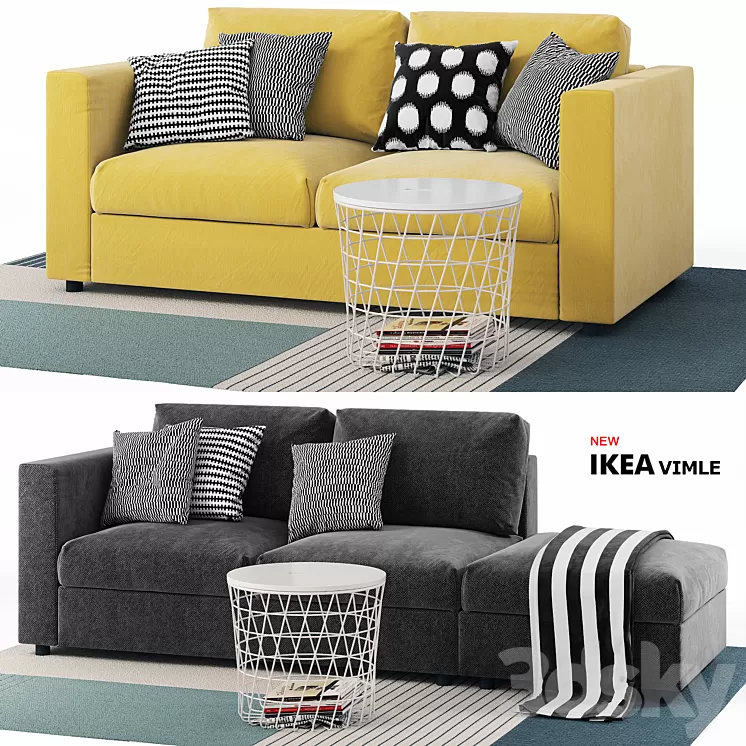 Sofas Vimle Ikea / Vimle Ikea 3D Model