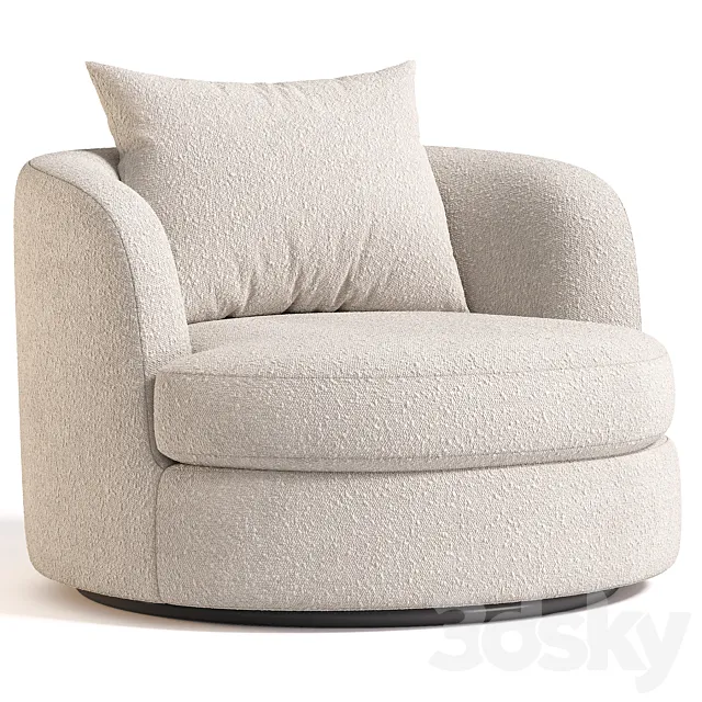 Sofax Tiffany Upholstered Armchair 3D Model Sofax Tiffany Upholstered Armchair 3D Model