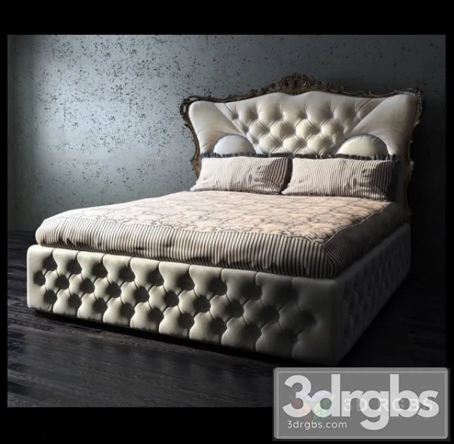 Soft Classic Bed 3D Model Download