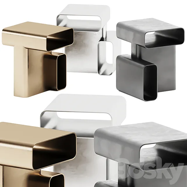 Soft Corners Side Table by Cassina 3DModel