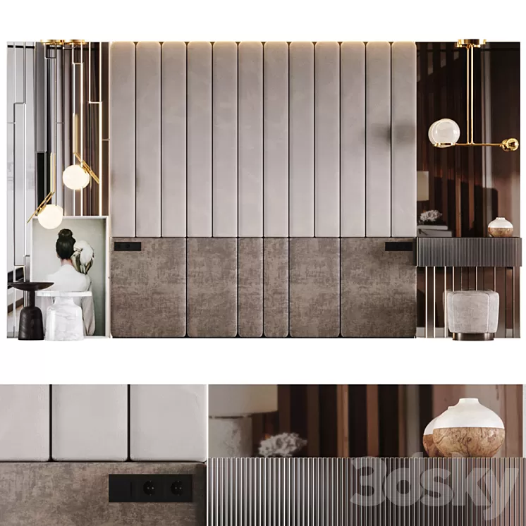 Soft headboard 3D Model Free Download