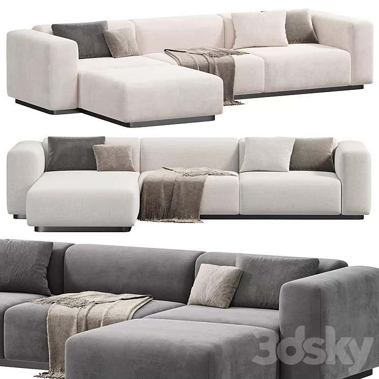Soft Modular Sofa by Vitra 2 sofas 3D Model Free Download