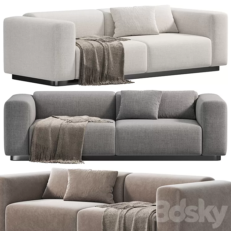 Soft Modular Sofa by Vitra sofas 3D Model Free Download