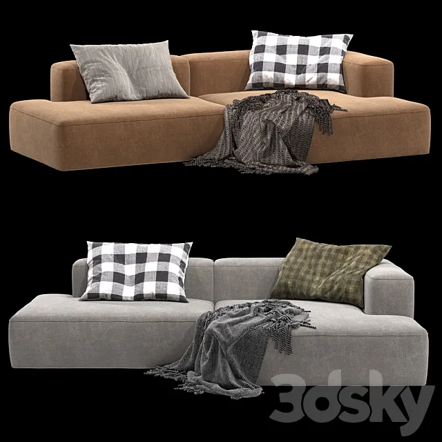 Soft modular sofa from the furniture factory Volga 3D Model Soft modular sofa from the furniture factory Volga 3D Model