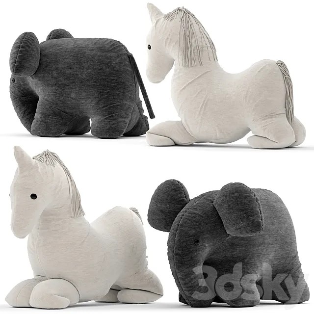 Soft plush toys 3D Model