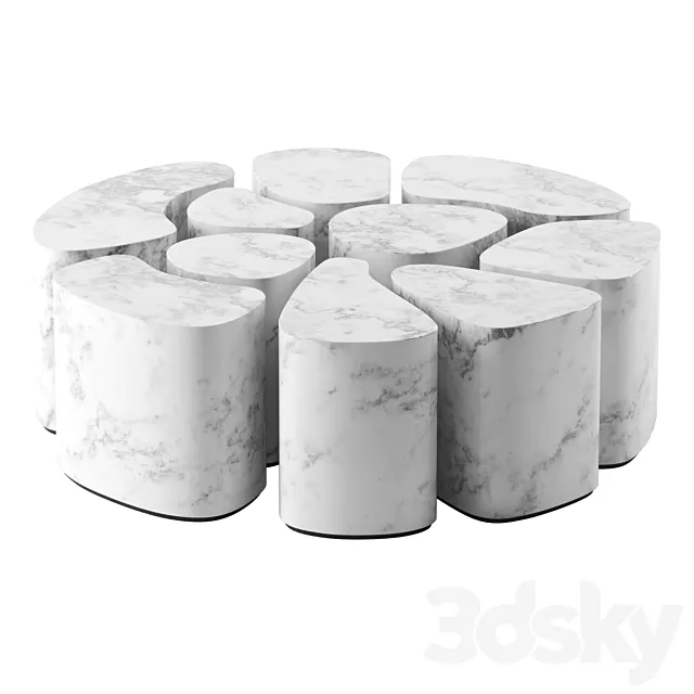 Soft Quake. Low Table by Mathieu Lehanneur 3DModel