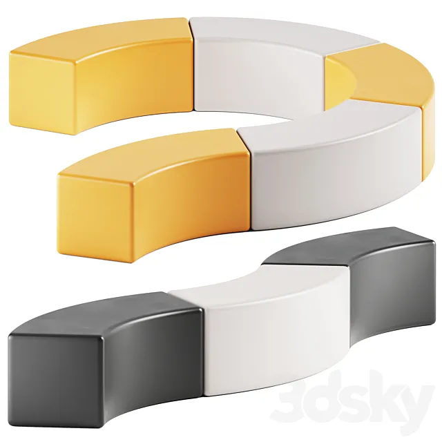 SOFT SNAKE Bench by Slide Design 3D Model