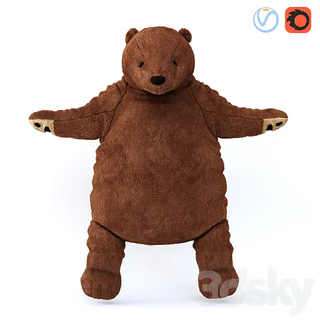 Soft toy brown bear DUNGEL 3D Model Soft toy brown bear DUNGEL 3D Model