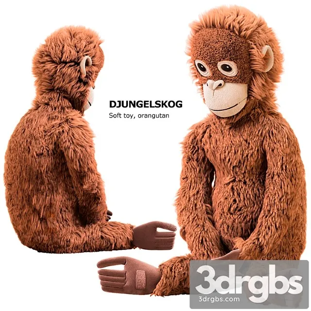Soft Toy Dungelskogen Orangutan Ikea 3D Model Download