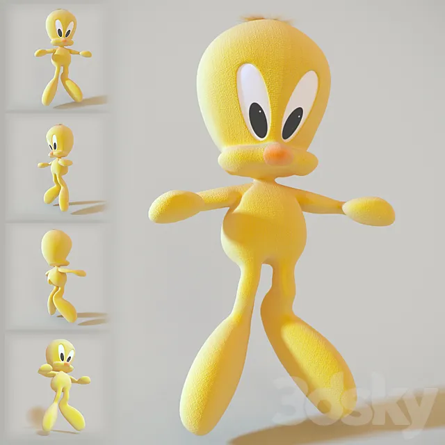 soft toy tweety 3DModel soft toy tweety 3DModel