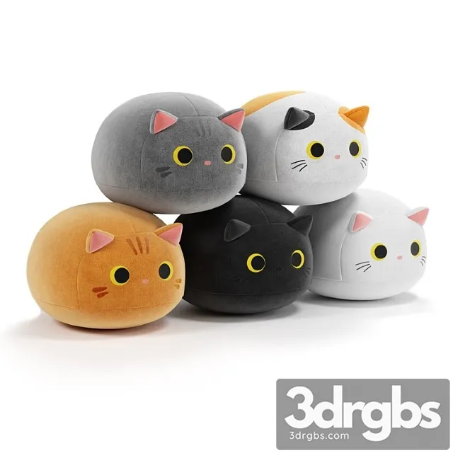 Soft Toys Cats 3D Model Download