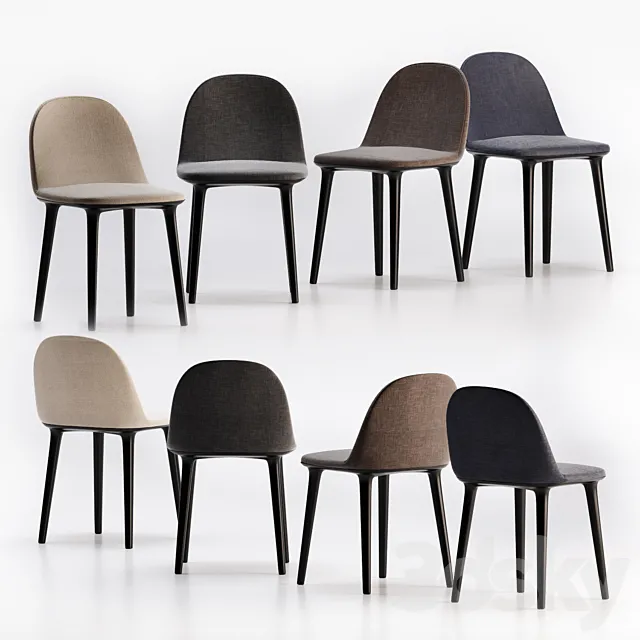 Softshell side chair by Vitra 3D Model Softshell side chair by Vitra 3D Model