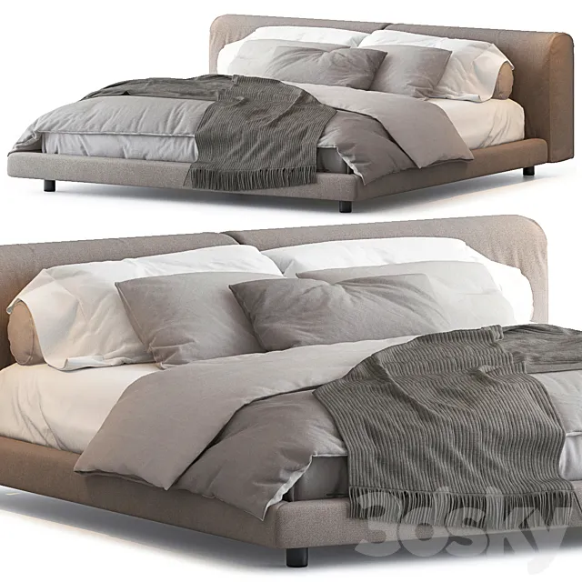 SOFTWALL BED BY LIVING DIVANI 3D Model SOFTWALL BED BY LIVING DIVANI 3D Model