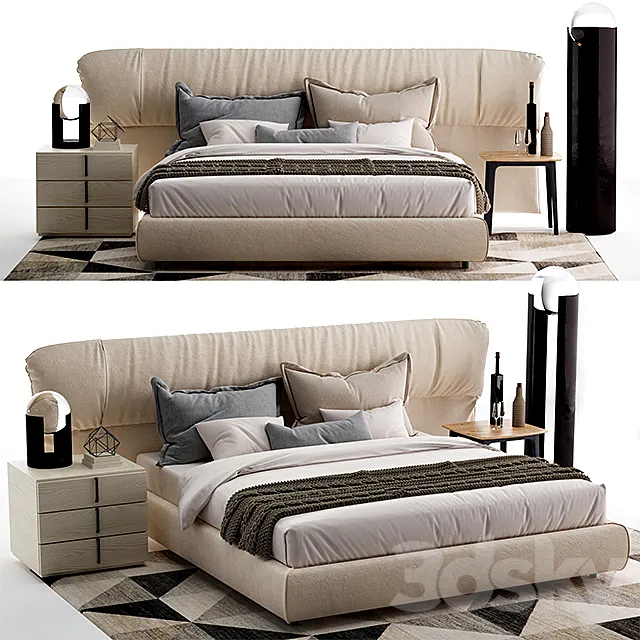 Softwing Flou bed 01 3DModel Softwing Flou bed 01 3DModel